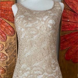 BKE Sequin Lace Tank Top; Buckle.